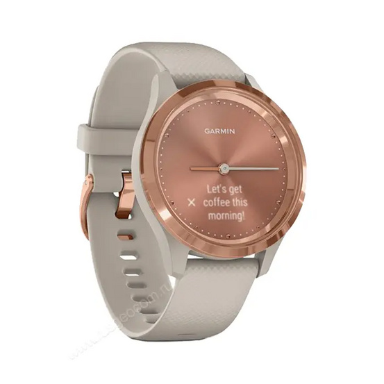 Часы Garmin Vivomove 3S розовое золото циферблат с песочным ремешком