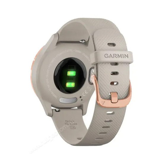 Часы Garmin Vivomove 3S розовое золото циферблат с песочным ремешком