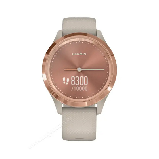 Часы Garmin Vivomove 3S розовое золото циферблат с песочным ремешком