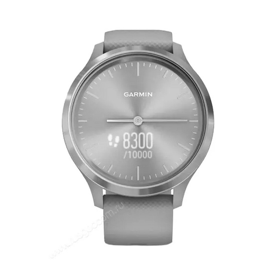 Часы Garmin Vivomove 3 серебристые с серым силиконовым ремешком