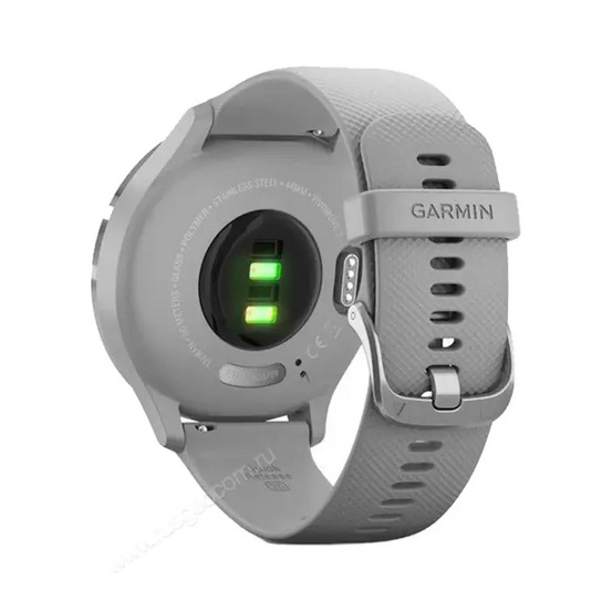 Часы Garmin Vivomove 3 серебристые с серым силиконовым ремешком
