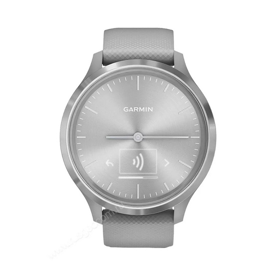 Часы Garmin Vivomove 3 серебристые с серым силиконовым ремешком