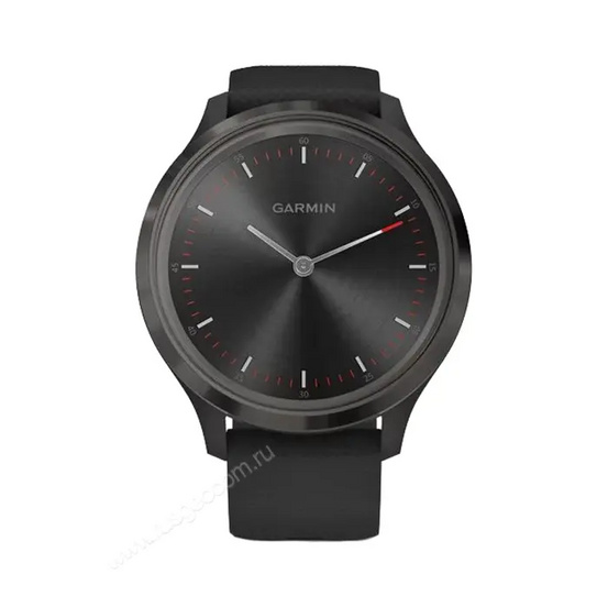 Часы Garmin Vivomove 3 черные с черным силиконовым ремешком