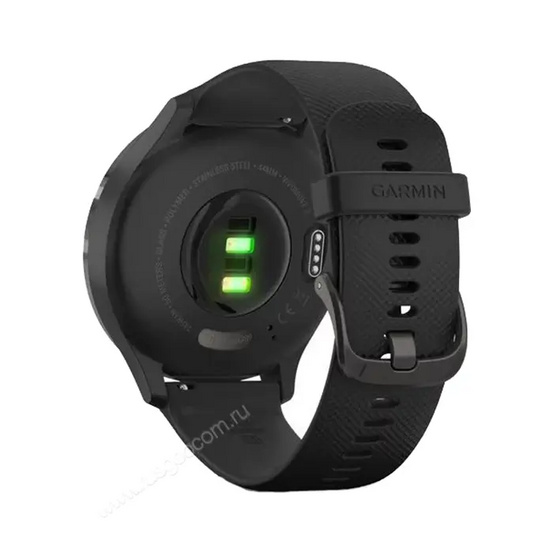 Часы Garmin Vivomove 3 черные с черным силиконовым ремешком