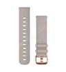 Ремешок сменный Garmin серый, с золотистой пряжкой (кожа)