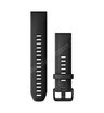 Ремешок сменный Garmin QuickFit 20 мм (силикон) черный с черной застежкой