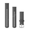 Ремешок сменный Garmin Quick Release 22 мм (силиконовый) серый с серебристой застежкой