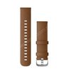 Ремешок сменный Garmin Quick Release 22 мм (итальянская кожа) коричневый с серебристой застежкой