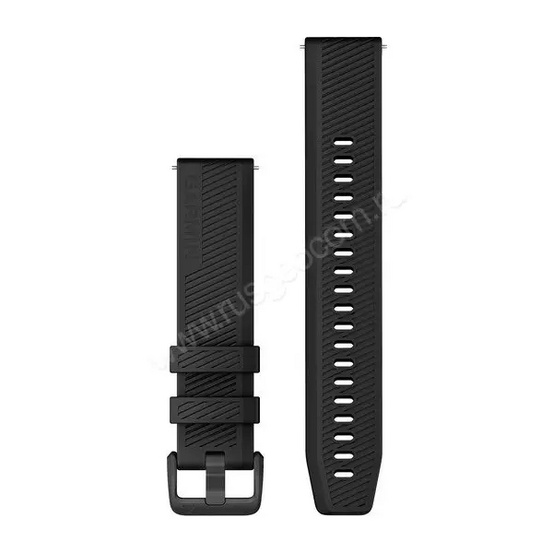 Ремешок сменный Garmin Quick Release 20 мм (силиконовый) черный со стальной застежкой