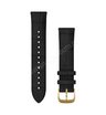 Ремешок сменный Garmin Quick Release 20 мм (итальянская кожа) черный с золотым покрытием 24K PVD