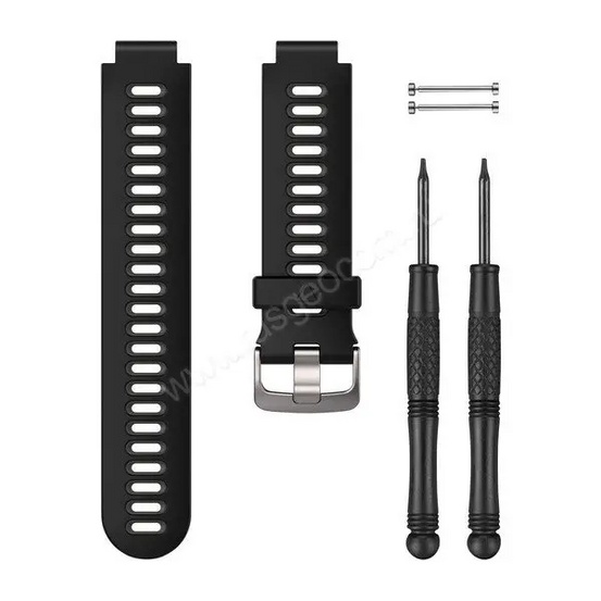 Ремешок сменный Garmin для Forerunner 735 (Черно-серый)