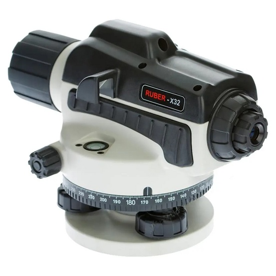 Комплект оптический нивелир ADA Ruber x32 с поверкой + штатив на клипсах ADA Light + рейка ADA STAFF 3