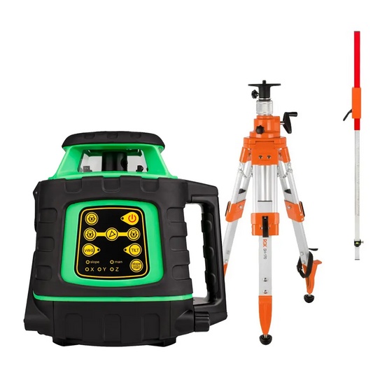 Комплект: ротационный нивелир AMO ROTOR 300G + штатив, рейка