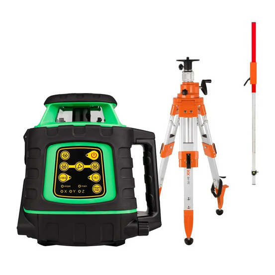 Комплект: ротационный нивелир AMO ROTOR 300G с калибровкой + штатив RGK SH-170, рейка RGK LR-2