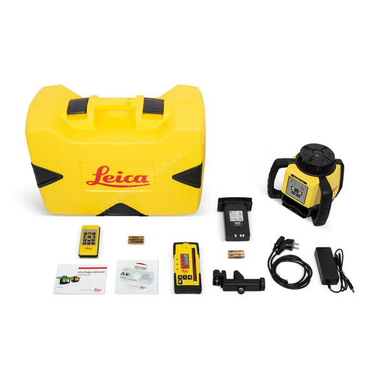 Ротационный нивелир Leica Rugby 640 комплект с приемником Rod Eye 120