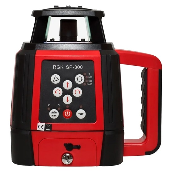 Комплект: ротационный нивелир RGK SP-800 + штатив RGK SH-170, рейка RGK LR-2