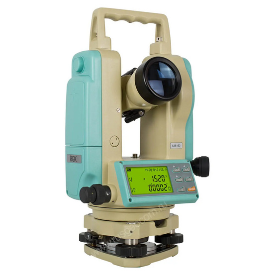 Комплект теодолит RGK T-02 (оптический отвес) штатив рейка - 3 в 1