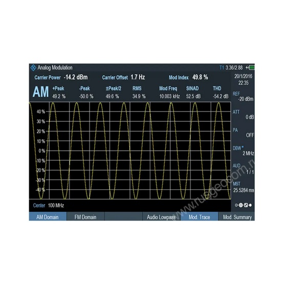 Опция анализа аналоговой модуляции АМ/ЧМ Rohde & Schwarz FPH-K7