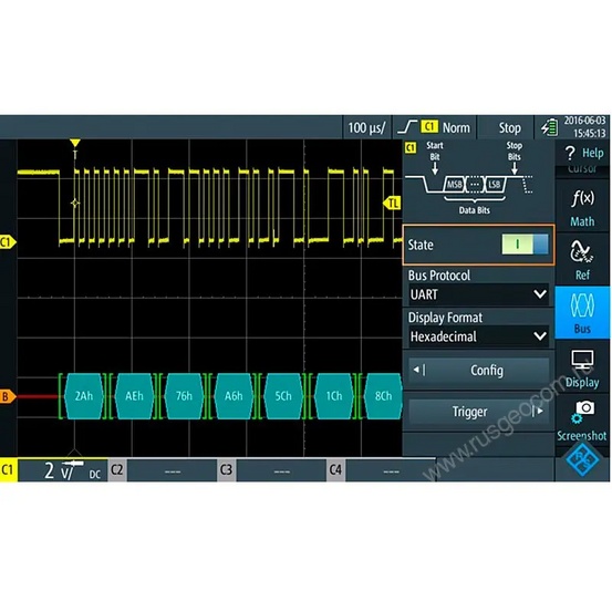 Опция синхронизации и декодирования последовательных данных UART/RS-232/RS-422/RS-485 Rohde & Schwarz RTH-K2