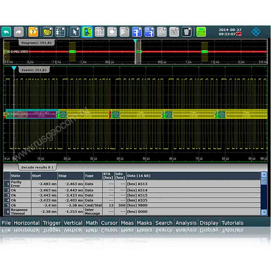 Опция синхронизации и декодирования последовательных данных MIL-STD-1553 Rohde & Schwarz RTE-K6