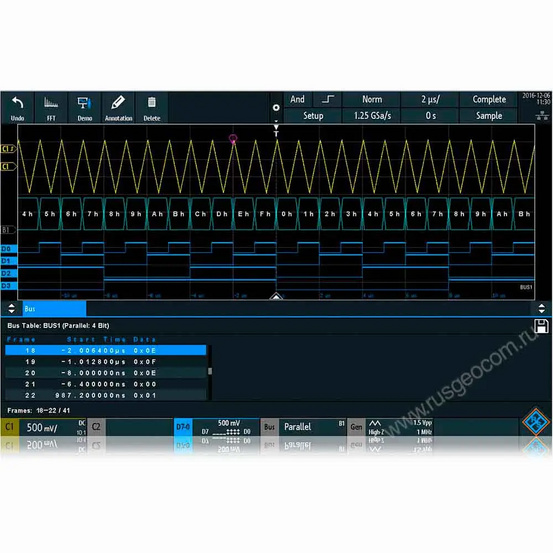 Опция анализ смешанных сигналов для моделей без функции MSO, 250 МГц  Rohde & Schwarz RTH-B1