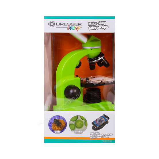 Микроскоп Bresser Junior Biolux SEL 40–1600x, зеленый
