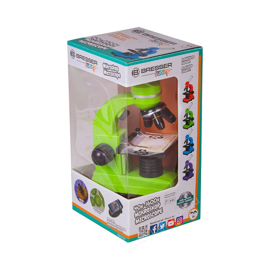 Микроскоп Bresser Junior Biolux SEL 40–1600x, зеленый