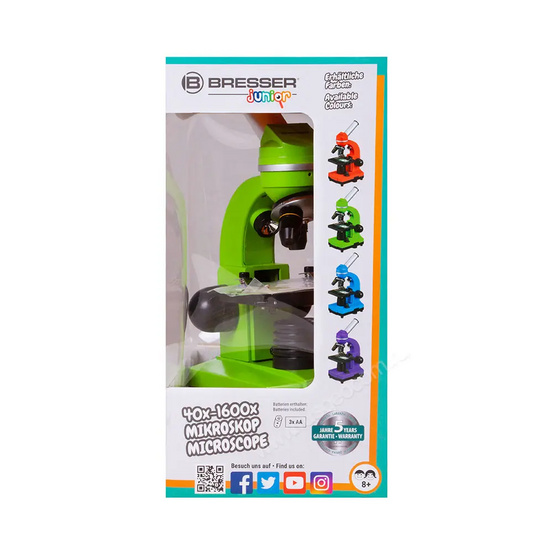 Микроскоп Bresser Junior Biolux SEL 40–1600x, зеленый