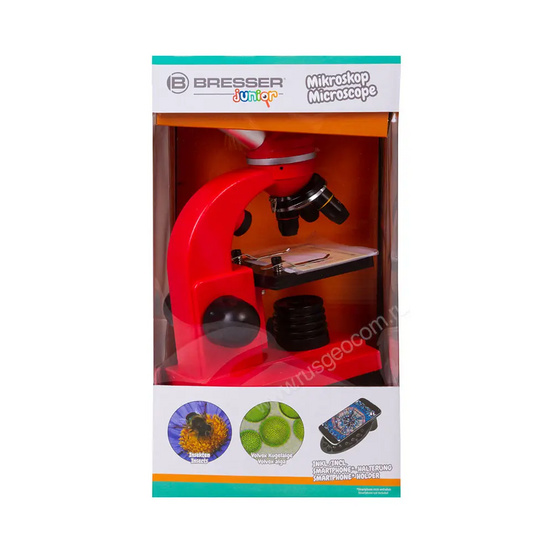 Микроскоп Bresser Junior Biolux SEL 40–1600x, красный