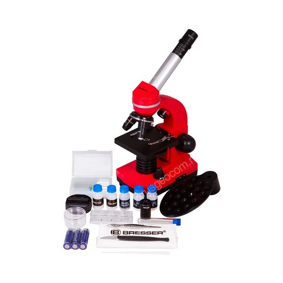 Микроскоп Bresser Junior Biolux SEL 40–1600x, красный