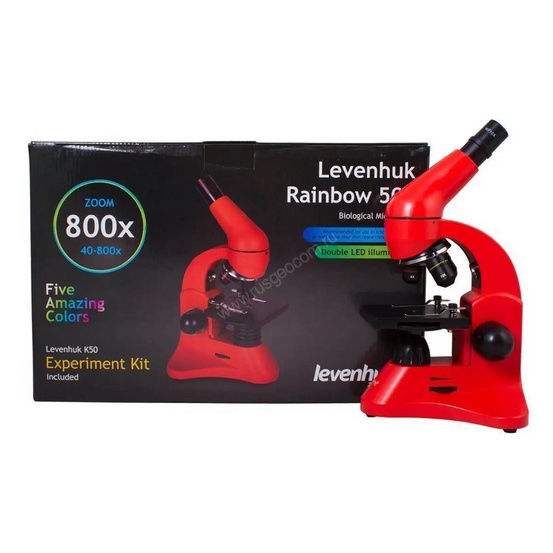 Микроскоп Levenhuk Rainbow 50L PLUS Orange (Апельсин)