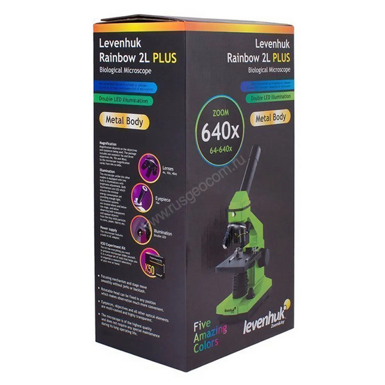 Микроскоп Levenhuk Rainbow 2L PLUS Moonstone (Лунный камень)