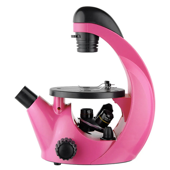 Микроскоп школьный Микромед Эврика 40x-320x инвертированный (фуксия)
