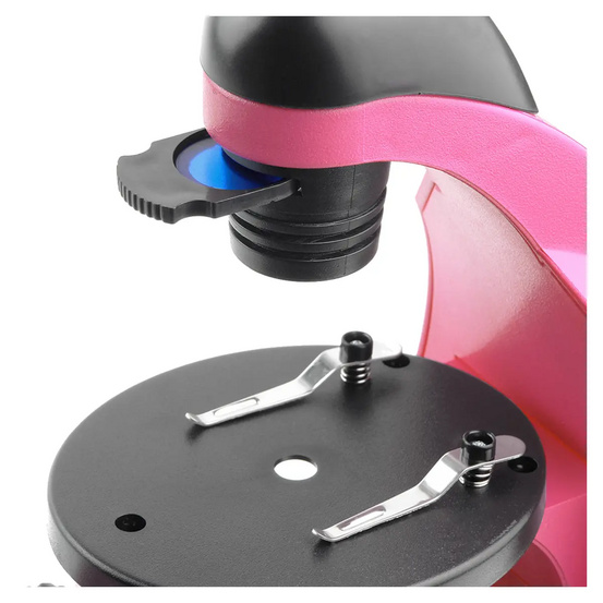 Микроскоп школьный Микромед Эврика 40x-320x инвертированный (фуксия)