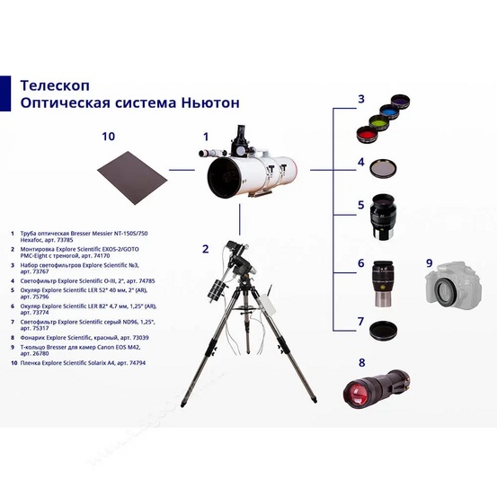 Телескоп Bresser Messier NT-150S/750 Hexafoc