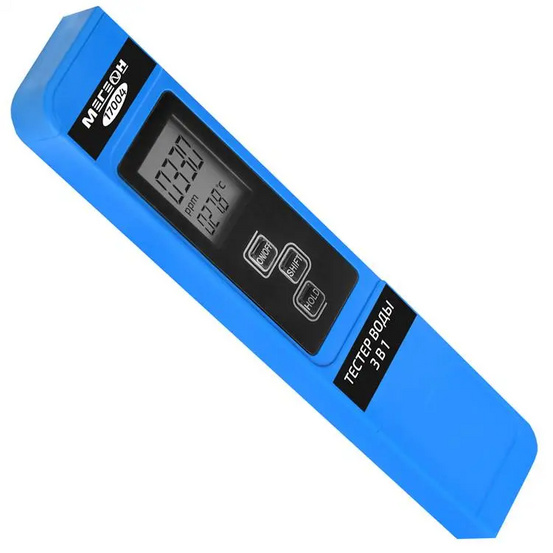 Тестер воды 3 в 1 (солемер/кондуктометр/термометр) МЕГЕОН 17004