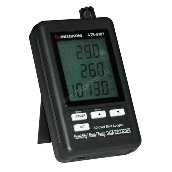 Измеритель-регистратор температуры, влажности, давления Актаком АТЕ-9382
