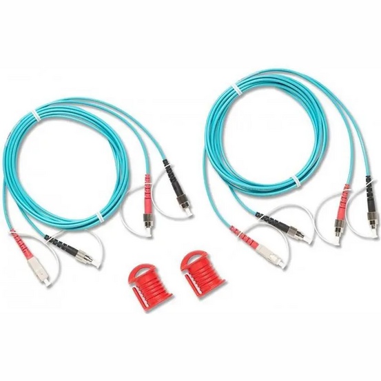 Fluke Networks NFK2-DPLX-FC, 2 дуплексных многомодовых тестовых шнура 50 мкм с разъемами FC