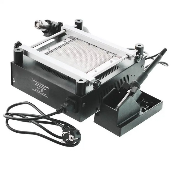 Цифровая паяльная станция 3 в 1 МЕГЕОН 00363