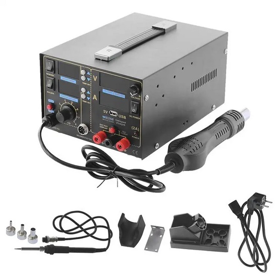 Многофункциональная паяльная станция 3 в 1 МЕГЕОН 00503