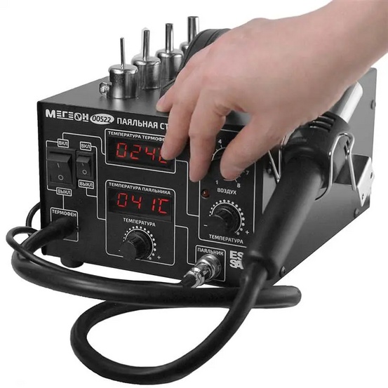 Комбинированная паяльная станция МЕГЕОН 00522