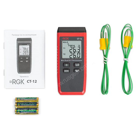 Термометр RGK CT-12 с поверхностным зондом TR-10S