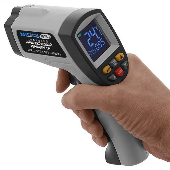 Инфракрасный измеритель температуры с цветным дисплеем МЕГЕОН 16750