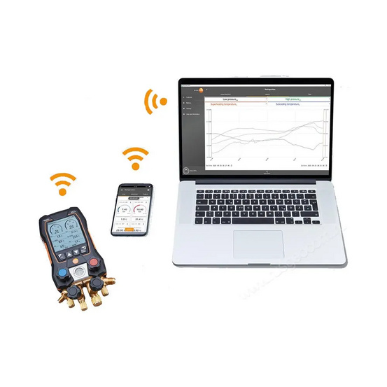 Цифровой манометрический коллектор Testo 557s комплект 2 в кейсе c шлангами