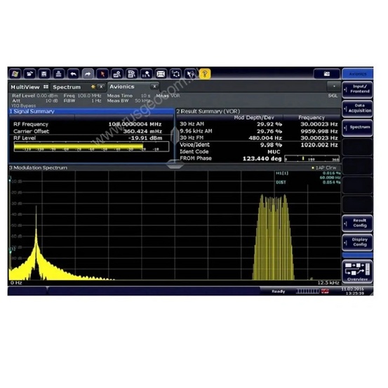 Измерения сигналов VOR/ILS Rohde&Schwarz FSW-K15 для анализаторов спектра и сигналов