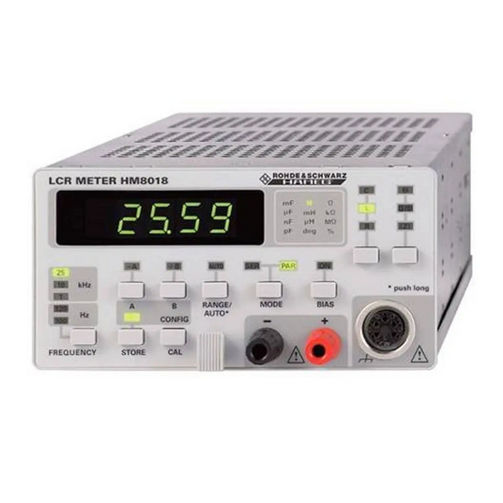 Измеритель иммитанса Rohde Schwarz HM8018