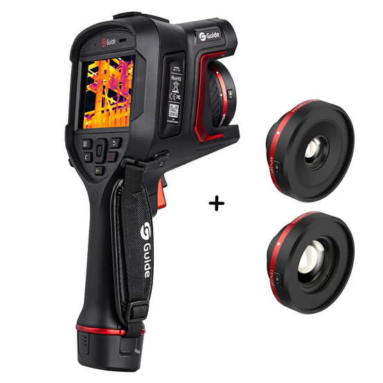 Тепловизор Guide H3 в комплекте с широкоугольным объективом 44° x 34° и телеобъективом 15° x 11°