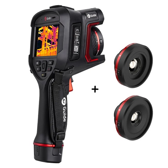 Тепловизор Guide H3 с поверкой в комплекте с широкоугольным объективом 44° x 34° и высокотемпературным объективом