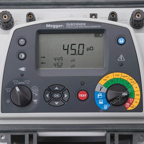 Микроомметр Megger DLRO10HDX с измерительными щупами