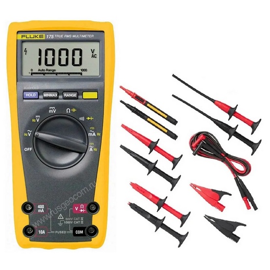 Комплект Fluke 175 EGFID + TLK-225-1 -  мультиметр Fluke 175 и набор измерительных проводов TLK-225-1